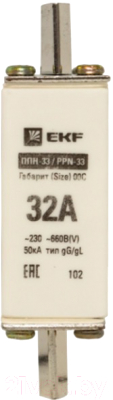 Предохранитель плавкий EKF PROxima fus-33/100/32