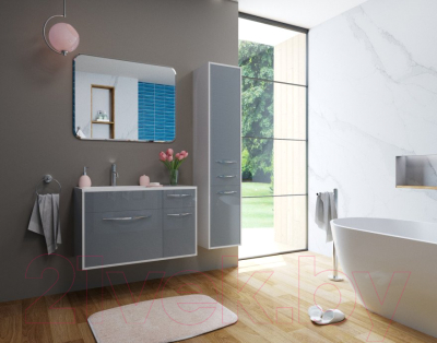 Шкаф-пенал для ванной Эстет Barcelona L 35x35x174.7 / ФР-00003588