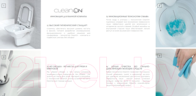 Унитаз напольный Cersanit Carina New Clean On