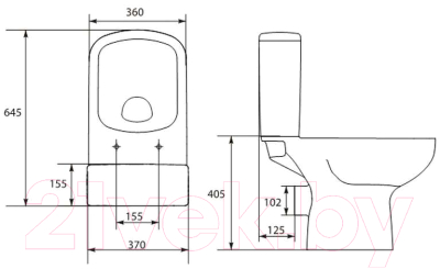Унитаз напольный Cersanit Carina S-MK-CARINA