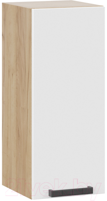 Шкаф навесной для кухни ТриЯ Детройт 1В3 исп. 2 (дуб крафт золотой/белый глянец) - фото