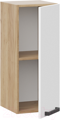 Шкаф навесной для кухни ТриЯ Детройт 1В3 исп. 2 (дуб крафт золотой/белый глянец)