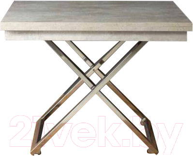Стол-трансформер Levmar Cross D51/S79 (бетон/нержавеющая сталь) - фото