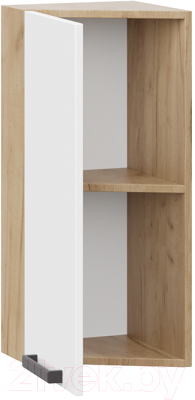 Шкаф навесной для кухни ТриЯ Детройт 1В3Т исп. 2 (дуб крафт золотой/белый глянец)