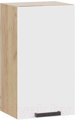 Шкаф навесной для кухни ТриЯ Детройт 1В4 исп. 2 (дуб крафт золотой/белый глянец) - фото