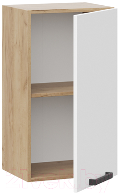 Шкаф навесной для кухни ТриЯ Детройт 1В4 исп. 2 (дуб крафт золотой/белый глянец)