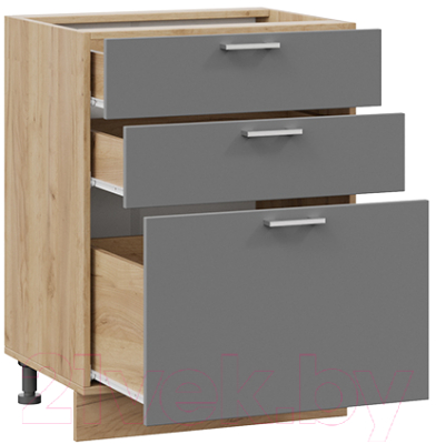 Шкаф-стол кухонный ТриЯ Габриэлла 1Н6Я3 (дуб крафт золотой/титан)