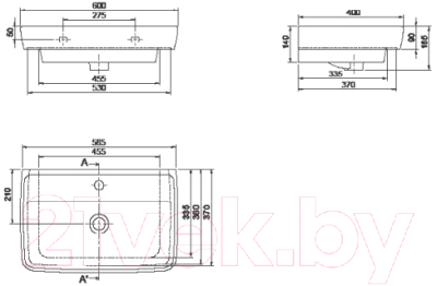 Умывальник CeraStyle Duru 60 / VB003H62U00