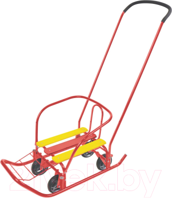 Санки детские Ника Ветерок 7 Универсал / В7У (алый) - фото