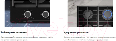 Газовая варочная панель Haier HHX-G64CNMB