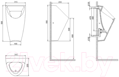 Писсуар CeraStyle UR00200FU00