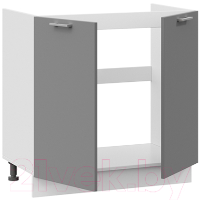 Шкаф под мойку ТриЯ Габриэлла 1Н8М (белый/титан)