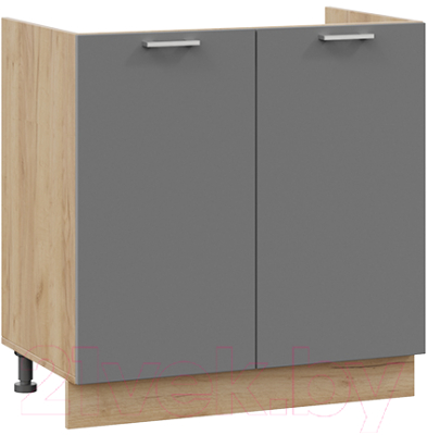 Шкаф под мойку ТриЯ Габриэлла 1Н8М (дуб крафт золотой/титан) - фото