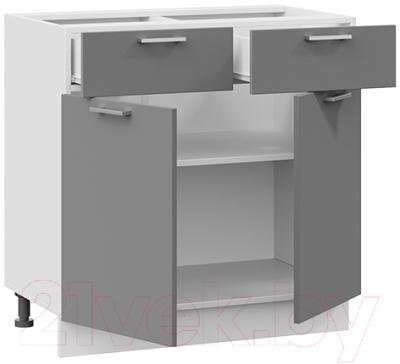 Шкаф-стол кухонный ТриЯ Габриэлла 1Н8Я1 (белый/титан)