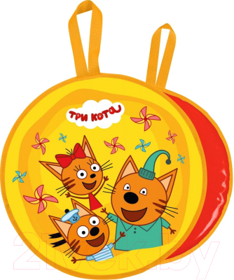 Санки-ледянка Ника ЛРК45 (три кота/желтый) - фото