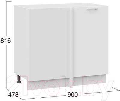 Шкаф под мойку ТриЯ Габриэлла 1Н9У (белый/сноу)
