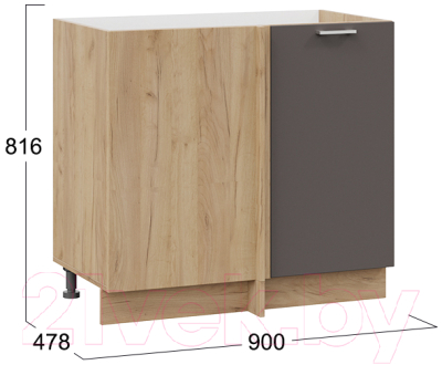 Шкаф под мойку ТриЯ Габриэлла 1Н9У (дуб крафт золотой/муссон)