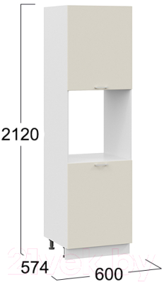 Шкаф-пенал кухонный ТриЯ Габриэлла 1П6 (белый/крем)