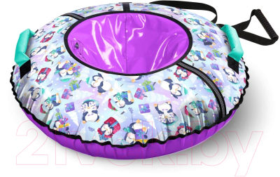 Тюбинг-ватрушка Ника ТБ2К-70 (с пингвинами) - фото