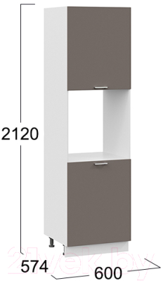 Шкаф-пенал кухонный ТриЯ Габриэлла 1П6 (белый/муссон)