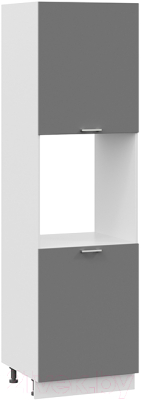 Шкаф-пенал кухонный ТриЯ Габриэлла 1П6 (белый/титан) - фото