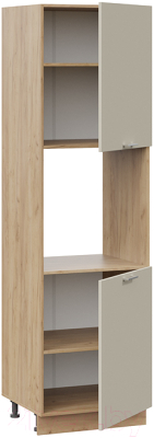 Шкаф-пенал кухонный ТриЯ Габриэлла 1П6 (дуб крафт золотой/крем)