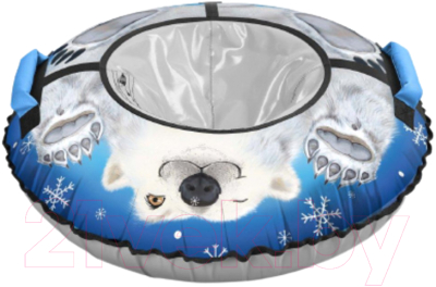 Тюбинг-ватрушка Ника ТБ3К-70 (с белым медведем) - фото