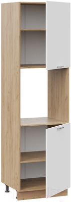 Шкаф-пенал кухонный ТриЯ Габриэлла 1П6 (дуб крафт золотой/сноу)