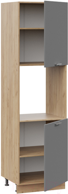 Шкаф-пенал кухонный ТриЯ Габриэлла 1П6 (дуб крафт золотой/титан)