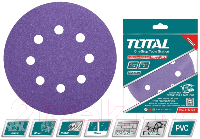 Набор шлифлистов TOTAL TAC73150103 (10шт)