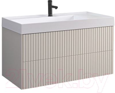Тумба под умывальник Belux Сиртаки НП 100-02 (180, светлый миндаль матовый) - фото
