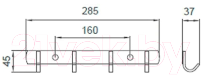 Крючок для ванной Frud R202-4