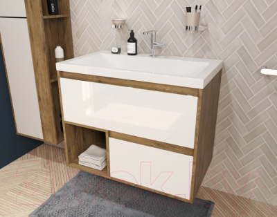 Тумба с умывальником Эстет Monaco Wood / ФР-00010675