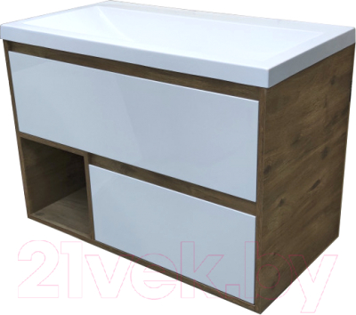 Тумба с умывальником Эстет Monaco Wood / ФР-00010673