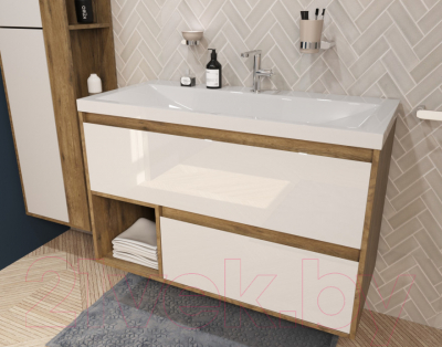 Тумба с умывальником Эстет Monaco Wood / ФР-00010677