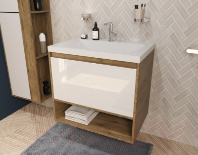 Тумба с умывальником Эстет Monaco Wood / ФР-00010679