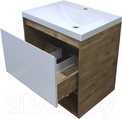 Тумба с умывальником Эстет Monaco Wood / ФР-00010681
