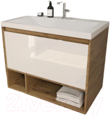 Тумба с умывальником Эстет Monaco Wood / ФР-00010683 - фото