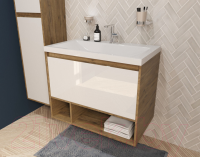 Тумба с умывальником Эстет Monaco Wood / ФР-00010683