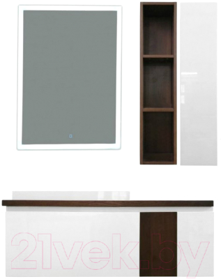 Шкаф-полупенал для ванной Эстет Malibu R 20x16x90 / ФР-00007133