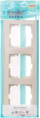 Рамка для выключателей и розеток Lezard Vesna 742-0300-148