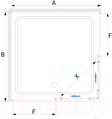 Душевой уголок RGW SV-31-G / 32323100-16