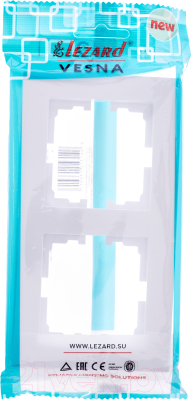 Рамка для выключателей и розеток Lezard Vesna 742-0200-147