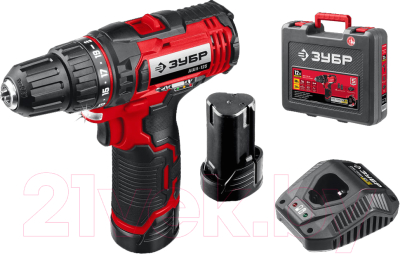 Аккумуляторная дрель-шуруповерт Зубр ДШЛ-125-22 - фото