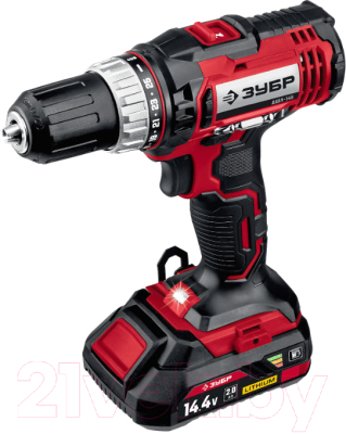 Аккумуляторная дрель-шуруповерт Зубр ДШЛ-145-21 - фото