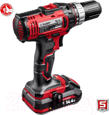 Аккумуляторная дрель-шуруповерт Зубр ДШЛ-145-22