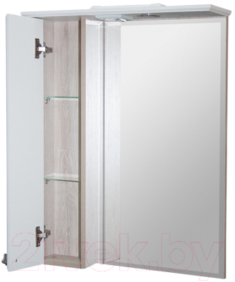 Шкаф с зеркалом для ванной Mixline Версаль 62 L 535000 (белый, с подсветкой)