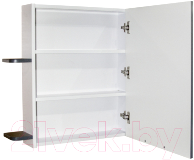 Шкаф с зеркалом для ванной Mixline Байкал 70 539811 (с полками)