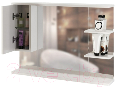 Шкаф с зеркалом для ванной Mixline Этьен 100 L 540873