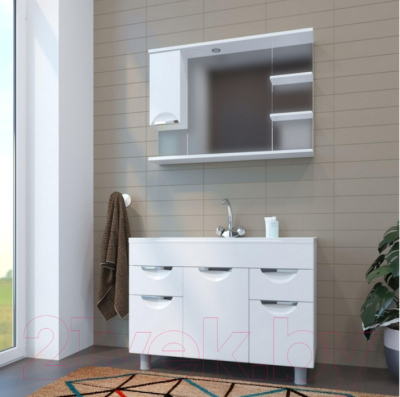 Шкаф с зеркалом для ванной Mixline Этьен 100 L 540873